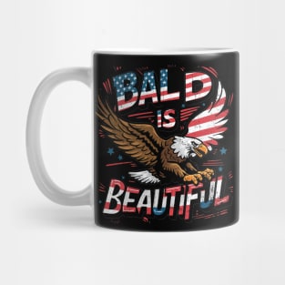 4th of July Bald Is Beautiful Bald Eagle Men Women Gift Mug